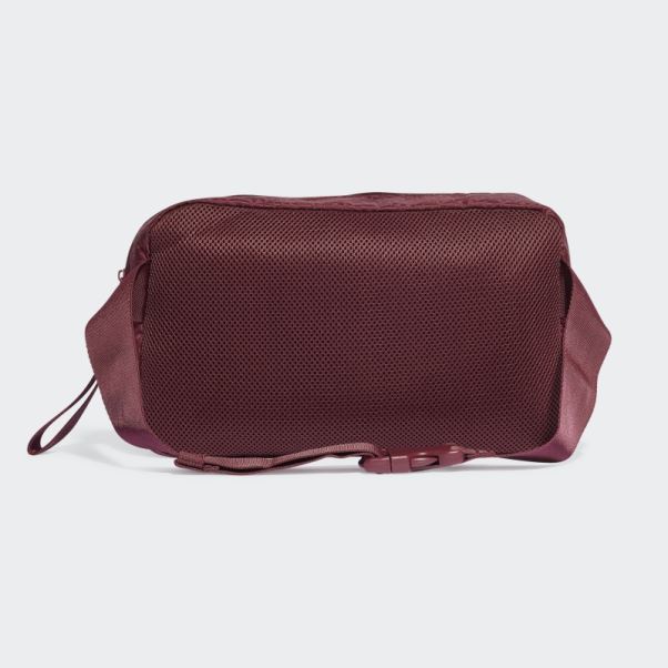 Adidas Rouge Trèfle Jacquard Monogramme Surdimensionné Taille Sac Mode
