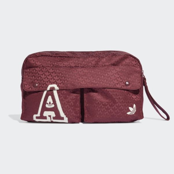 Adidas Sac Banane Oversize à Monogramme En Jacquard Trèfle Rouge