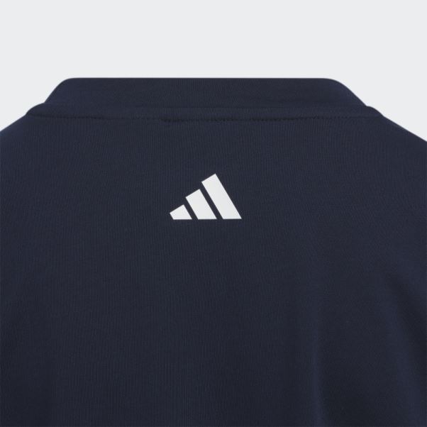 T-shirt Unisexe à Manches Courtes Par Adidas Bleu Marine