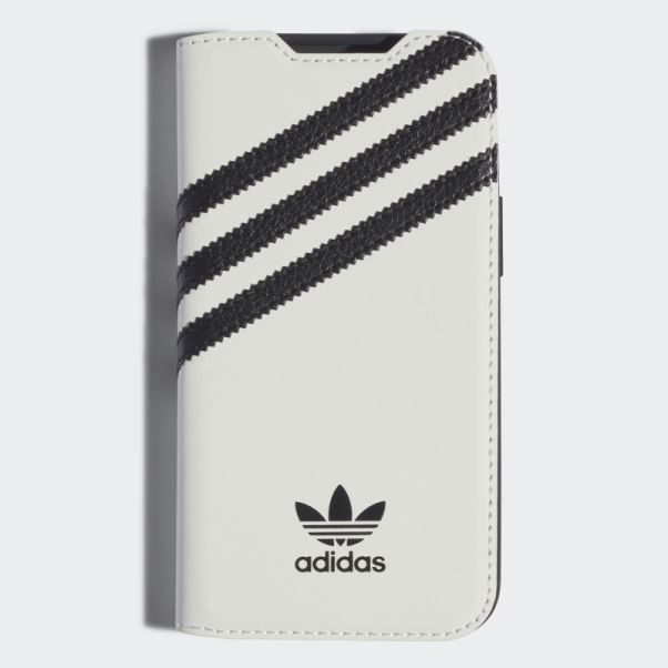 Adidas Blanc Ou Livret Cas Pu Pour Iphone 13/13 Pro Chaud