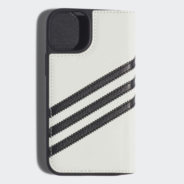 Adidas Blanc Ou Livret Cas Pu Pour Iphone 13/13 Pro Chaud