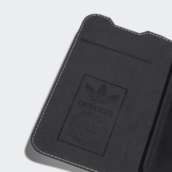 Adidas Blanc Ou Livret Cas Pu Pour Iphone 13/13 Pro Chaud