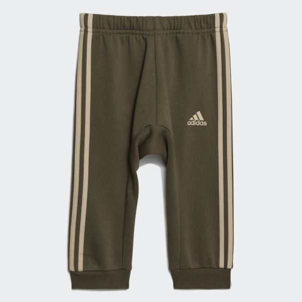 Ensemble De Jogging écusson De Sport Vert Argenté Adidas