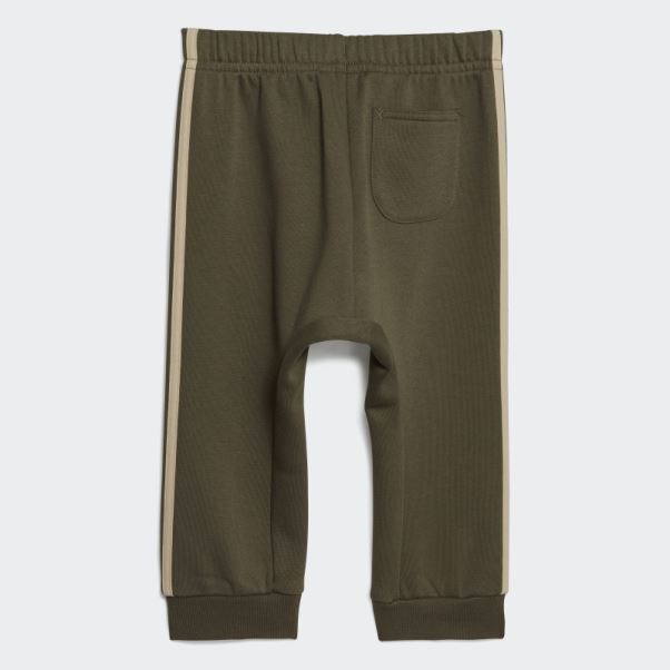 Ensemble De Jogging écusson De Sport Vert Argenté Adidas