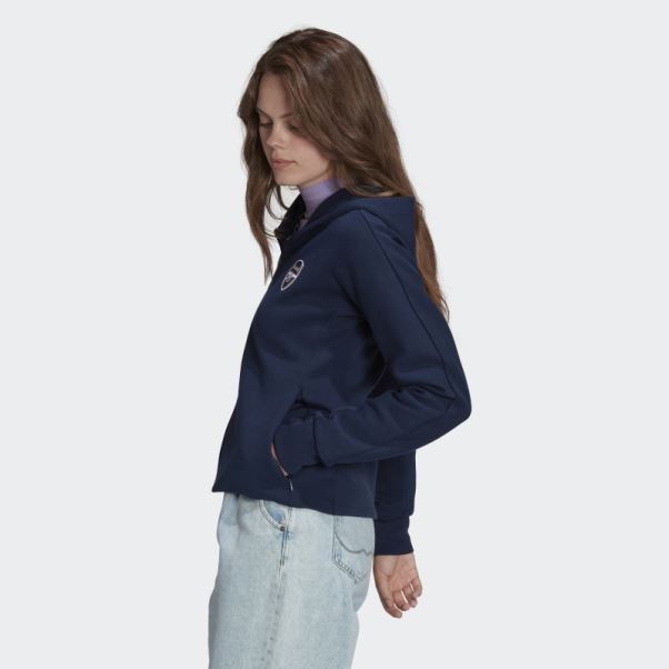 Veste Hymne Adidas Arsenal Bleu Marine