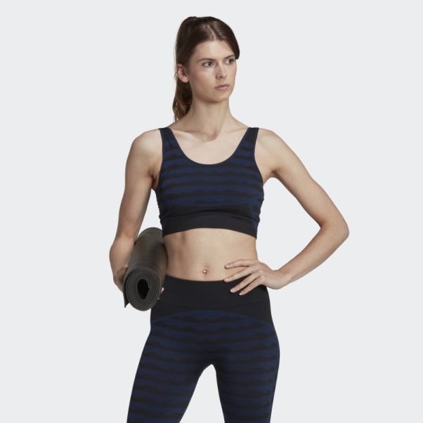 Soutien-gorge Aeroknit à Maintien Léger Marimekko Bleu Marine Adidas
