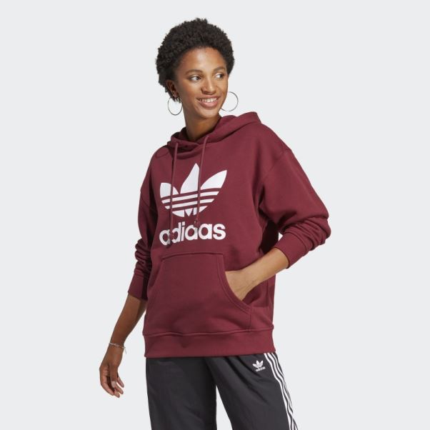 Adidas Sweat à Capuche Trèfle Rouge