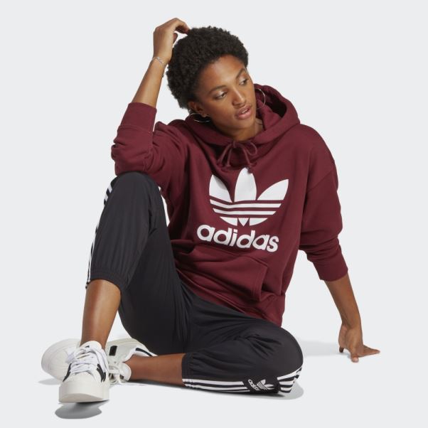 Adidas Sweat à Capuche Trèfle Rouge