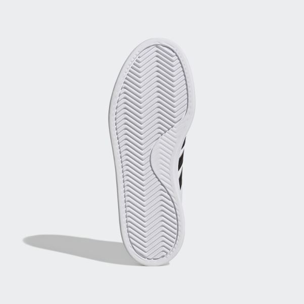 Mode Adidas Grand Court Cloudfoam Style De Vie Cour Confort Chaussures Noir