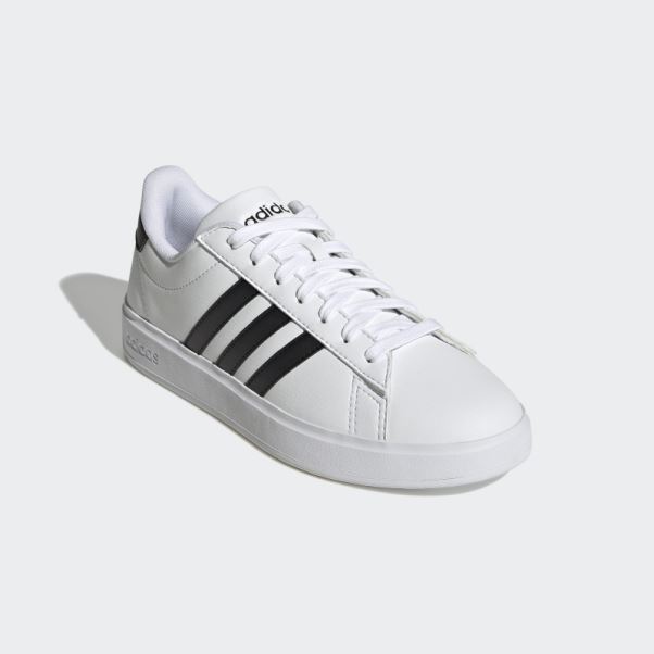 Mode Adidas Grand Court Cloudfoam Style De Vie Cour Confort Chaussures Noir