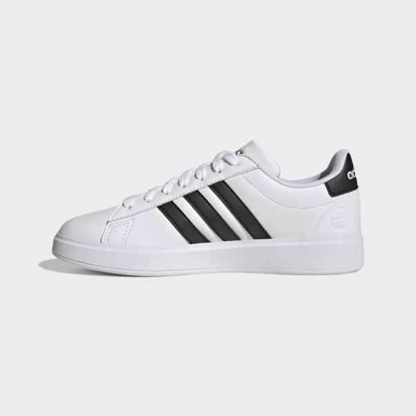 Mode Adidas Grand Court Cloudfoam Style De Vie Cour Confort Chaussures Noir