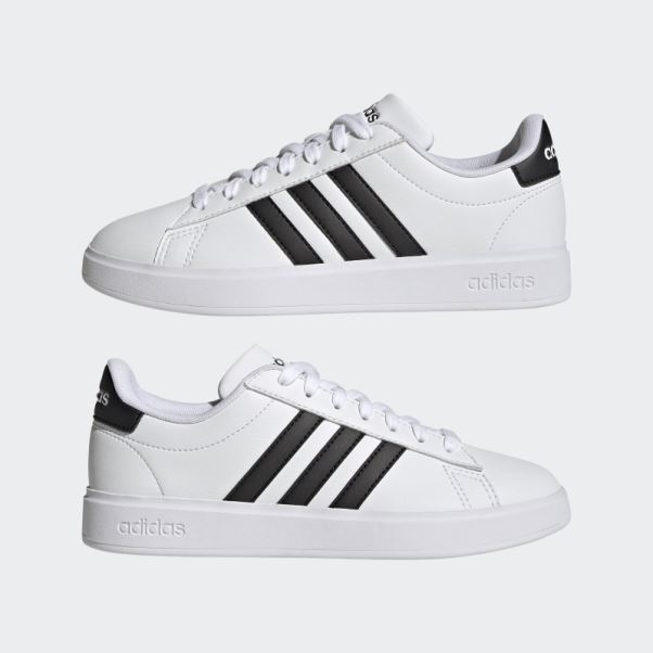 Mode Adidas Grand Court Cloudfoam Style De Vie Cour Confort Chaussures Noir