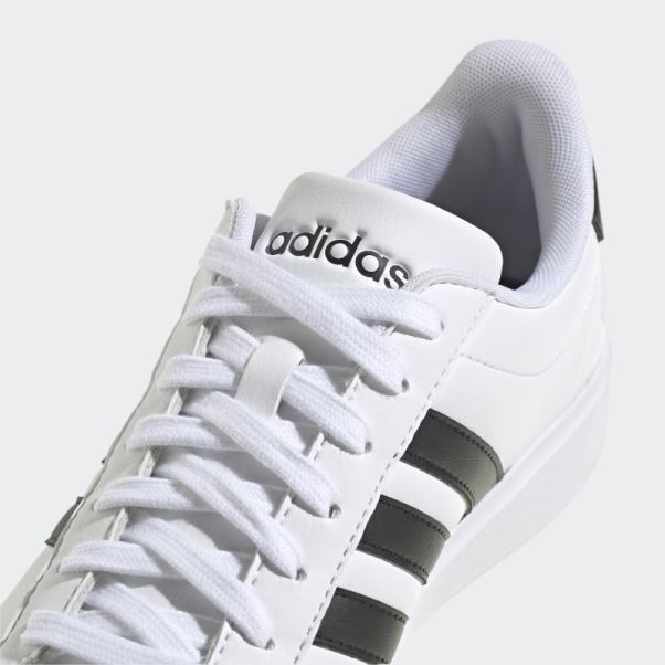 Mode Adidas Grand Court Cloudfoam Style De Vie Cour Confort Chaussures Noir