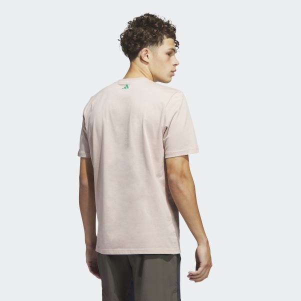 T-shirt Graphique De Basket-ball Adidas Chain Net Taupe