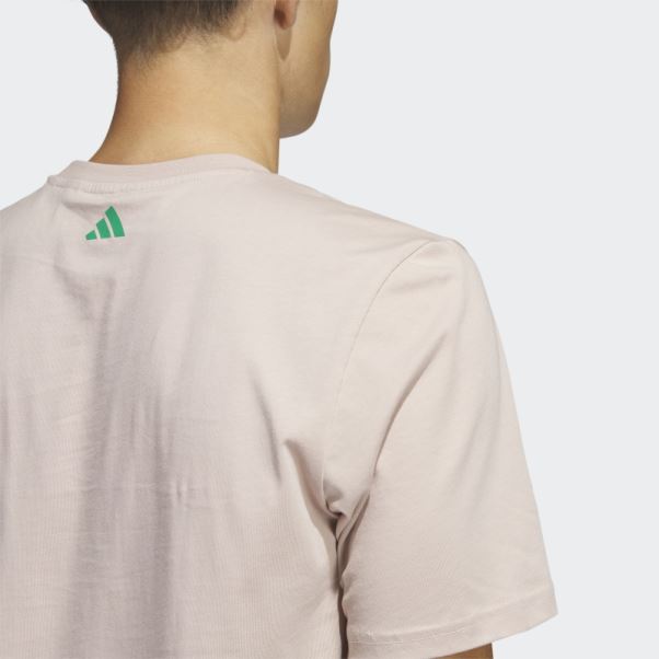 T-shirt Graphique De Basket-ball Adidas Chain Net Taupe