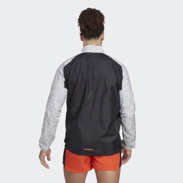 Coupe-vent Adidas Terrex Trail Running élégant Gris