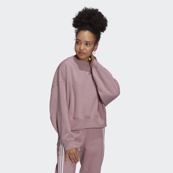 Sweat Polaire Adicolor Essentials Mauve Adidas