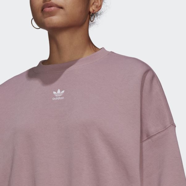 Sweat Polaire Adicolor Essentials Mauve Adidas