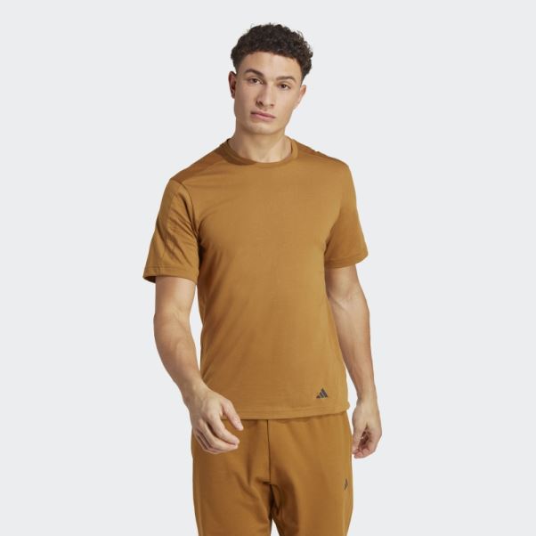 T-shirt D'entraînement Adidas Yoga Base Bronze