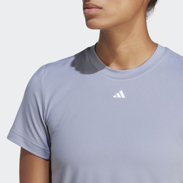 T-shirt Polyvalent Violet Argenté Adidas