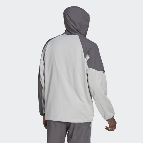 Adidas Aventure Hiver Tissu Mélange Sweat à Capuche Gris