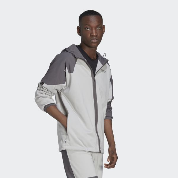 Adidas Aventure Hiver Tissu Mélange Sweat à Capuche Gris