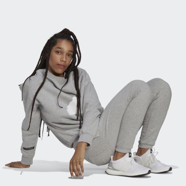 Pantalon De Survêtement Adidas Gris Moyen