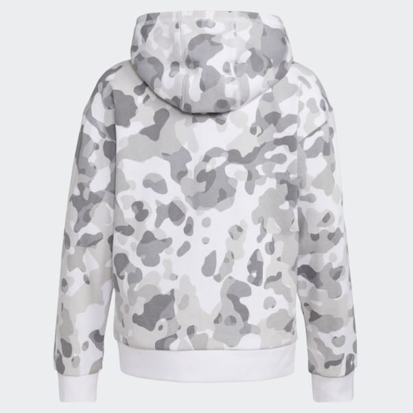 Sweat à Capuche Camo Allover Print (taille Allongée) Blanc Adidas