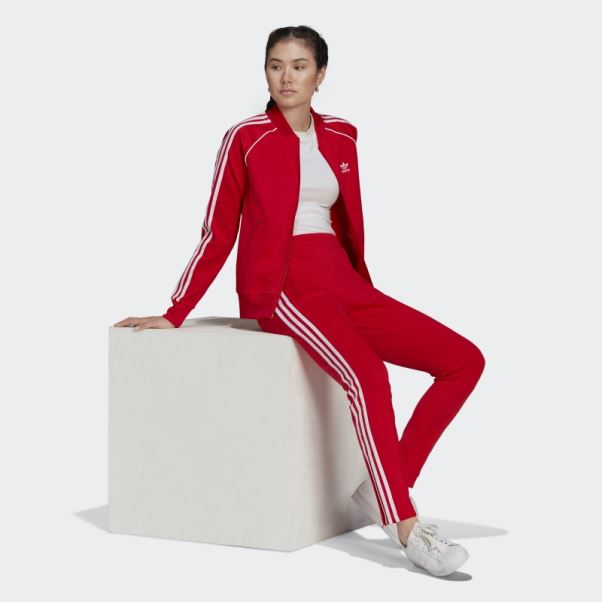 Veste De Survêtement Primeblue Sst Adidas Rouge