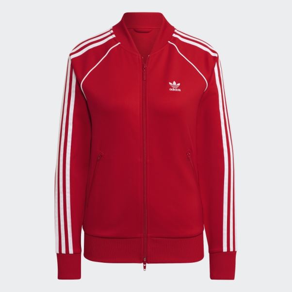 Veste De Survêtement Primeblue Sst Adidas Rouge