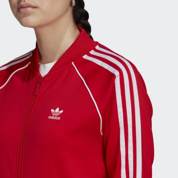 Veste De Survêtement Primeblue Sst Adidas Rouge