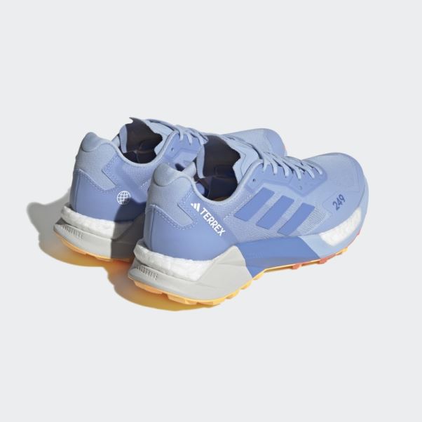 Adidas Terrex Agravic Ultra Trail Running Chaussures Bleu Aube