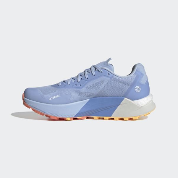 Adidas Terrex Agravic Ultra Trail Running Chaussures Bleu Aube