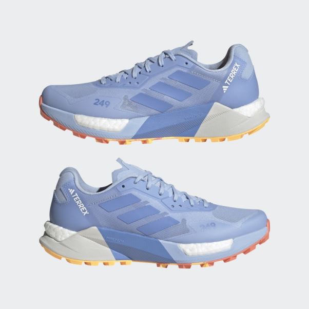 Adidas Terrex Agravic Ultra Trail Running Chaussures Bleu Aube