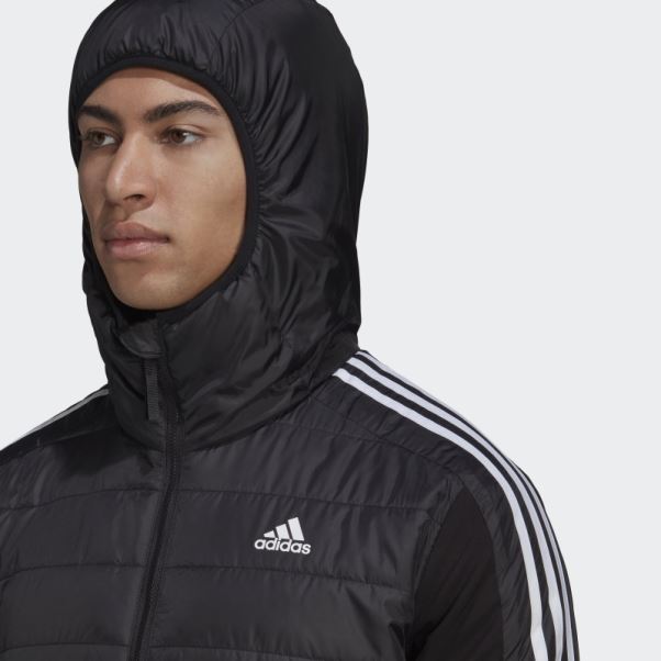 Veste Hybride à Capuche Isolée Adidas Essentials Noire