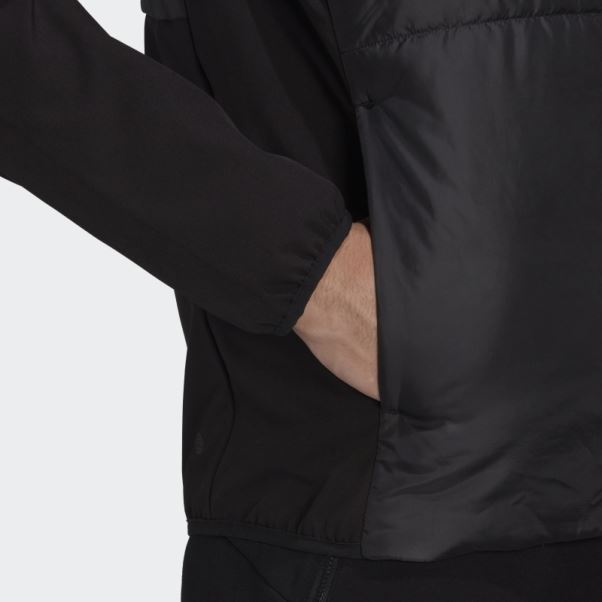 Veste Hybride à Capuche Isolée Adidas Essentials Noire