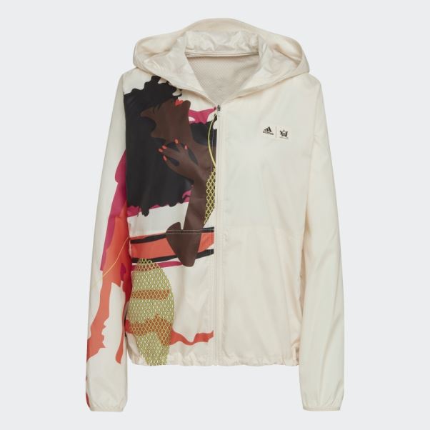 Ecru Teinte Thebe Magugu Veste De Course Rapide Adidas