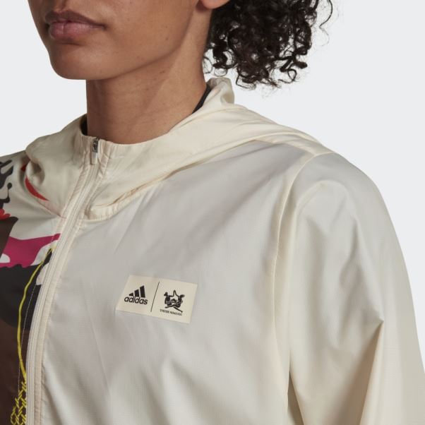Ecru Teinte Thebe Magugu Veste De Course Rapide Adidas