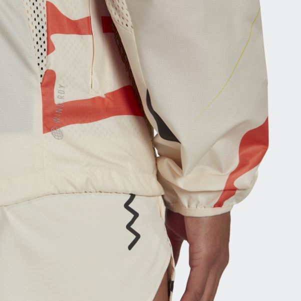 Ecru Teinte Thebe Magugu Veste De Course Rapide Adidas
