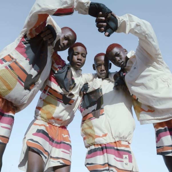 Ecru Teinte Thebe Magugu Veste De Course Rapide Adidas