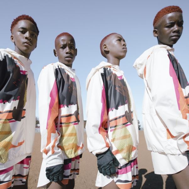 Ecru Teinte Thebe Magugu Veste De Course Rapide Adidas