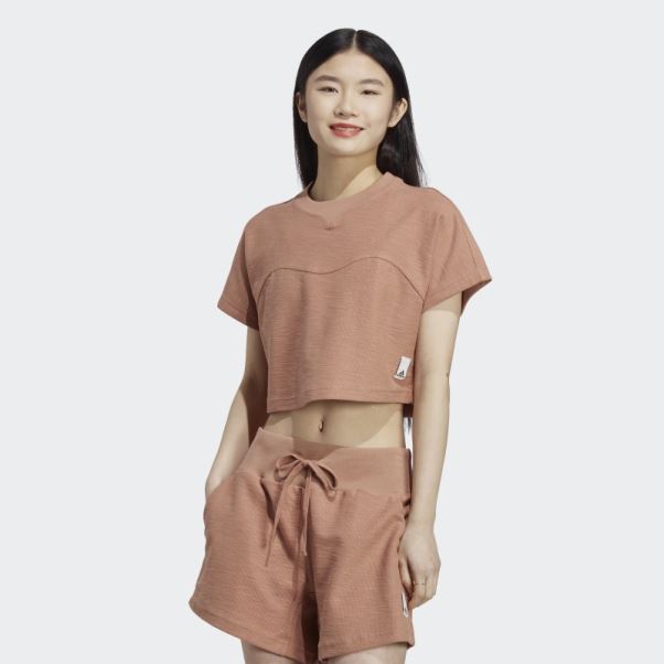 Argile Lounge Terry Loop Crop Top Adidas