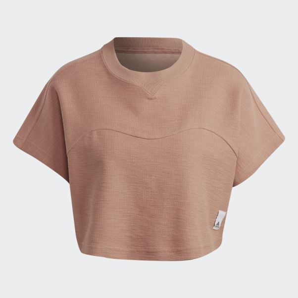 Argile Lounge Terry Loop Crop Top Adidas