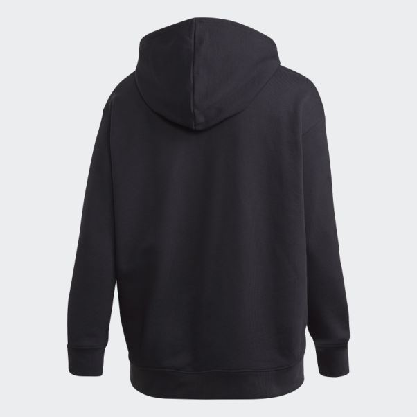 Adidas Sweat à Capuche Noir Trèfle (grande Taille)
