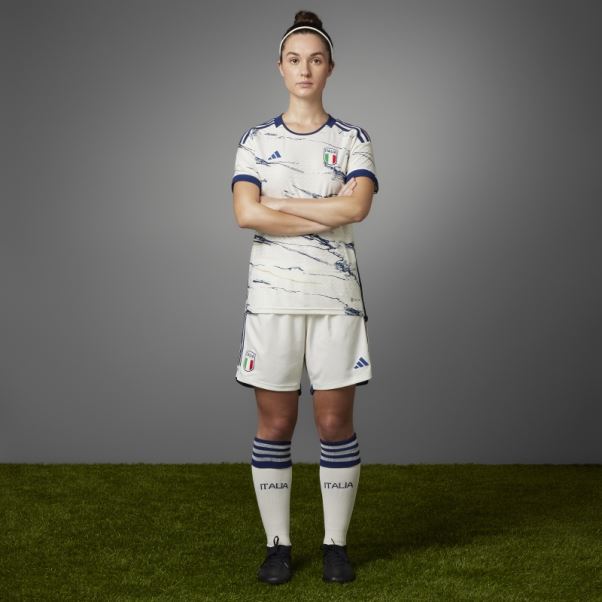 Maillot Italy 23 Away Authentique Femme Blanc Adidas