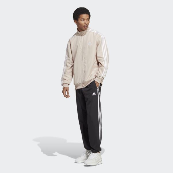 Survêtement Taupe Tissé à 3 Bandes Adidas