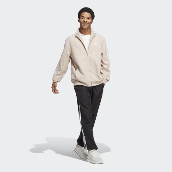 Survêtement Taupe Tissé à 3 Bandes Adidas