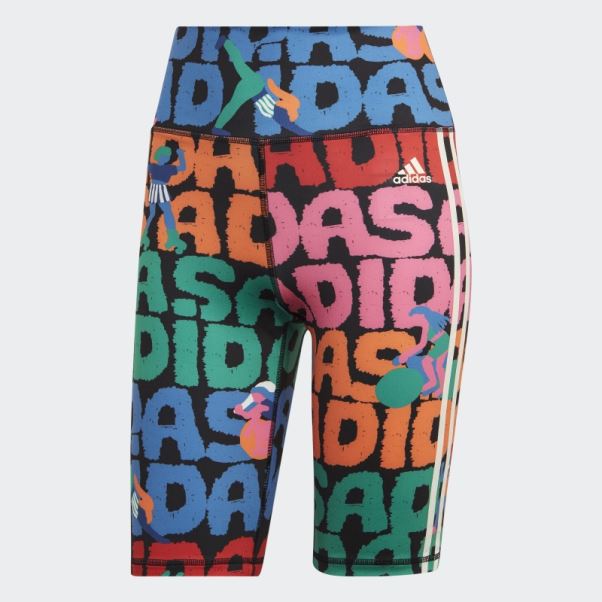 Short De Vélo Adidas X Farm Rio Noir