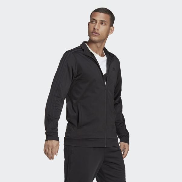 Veste De Survêtement Essentials Warm-up 3 Bandes Noir Adidas