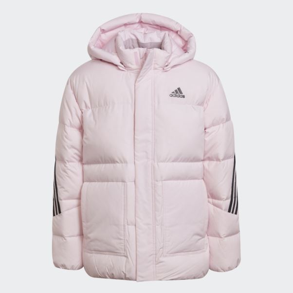 Doudoune 3 Bandes Adidas Rose